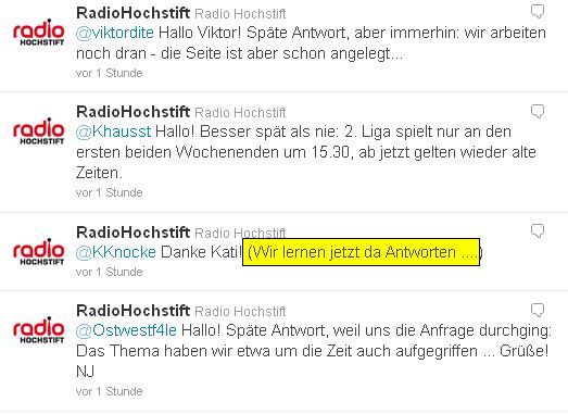 Radio Hochstift kann jetzt Twitter und twittern